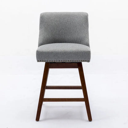 Counter Height Swivel Bar Stools with Backs, Set of 2