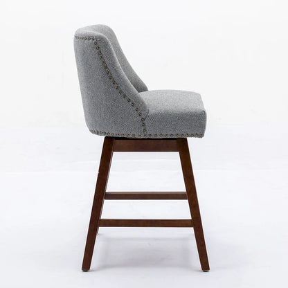 Counter Height Swivel Bar Stools with Backs, Set of 2