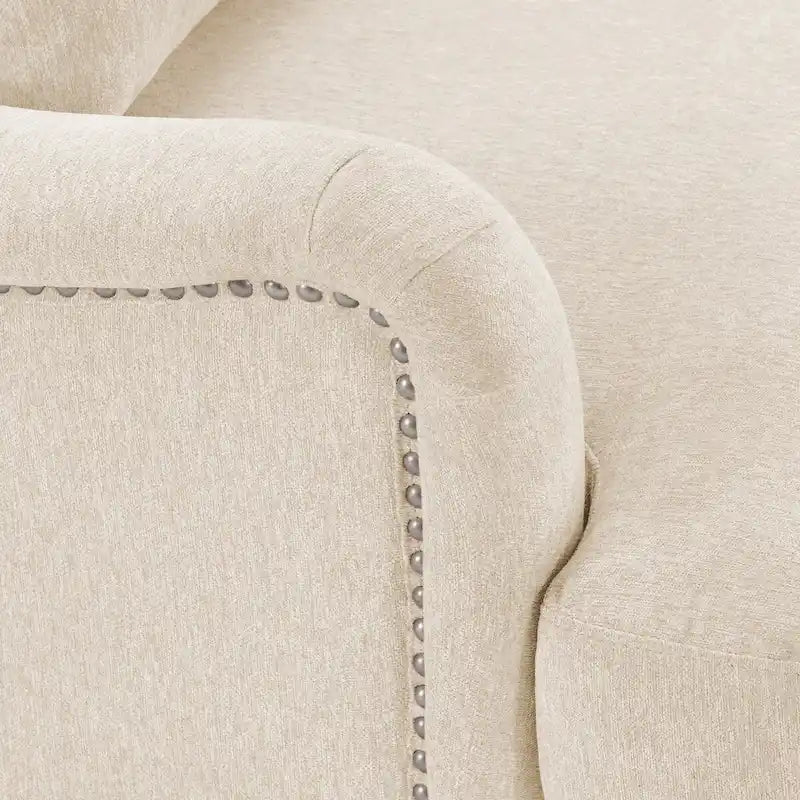 Modern Accent Chair Upholstered Solid Wood Frame with Lumbar Pillow Living Room Armchair