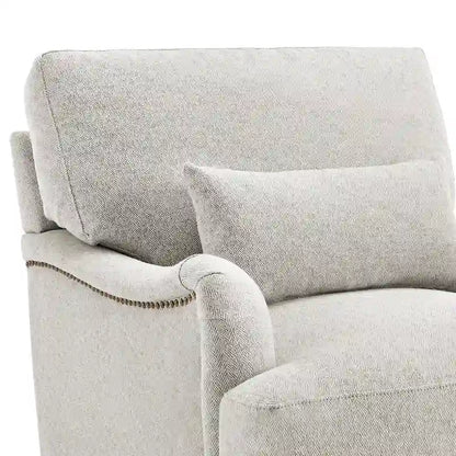 Modern Accent Chair Upholstered Solid Wood Frame with Lumbar Pillow Living Room Armchair