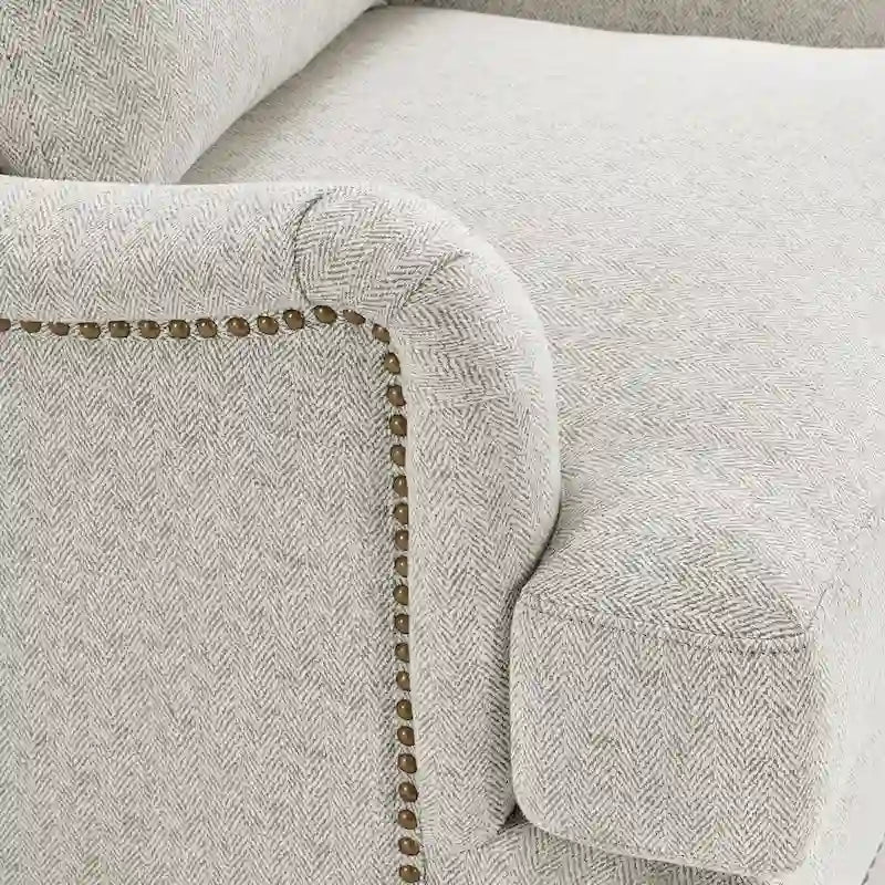 Modern Accent Chair Upholstered Solid Wood Frame with Lumbar Pillow Living Room Armchair