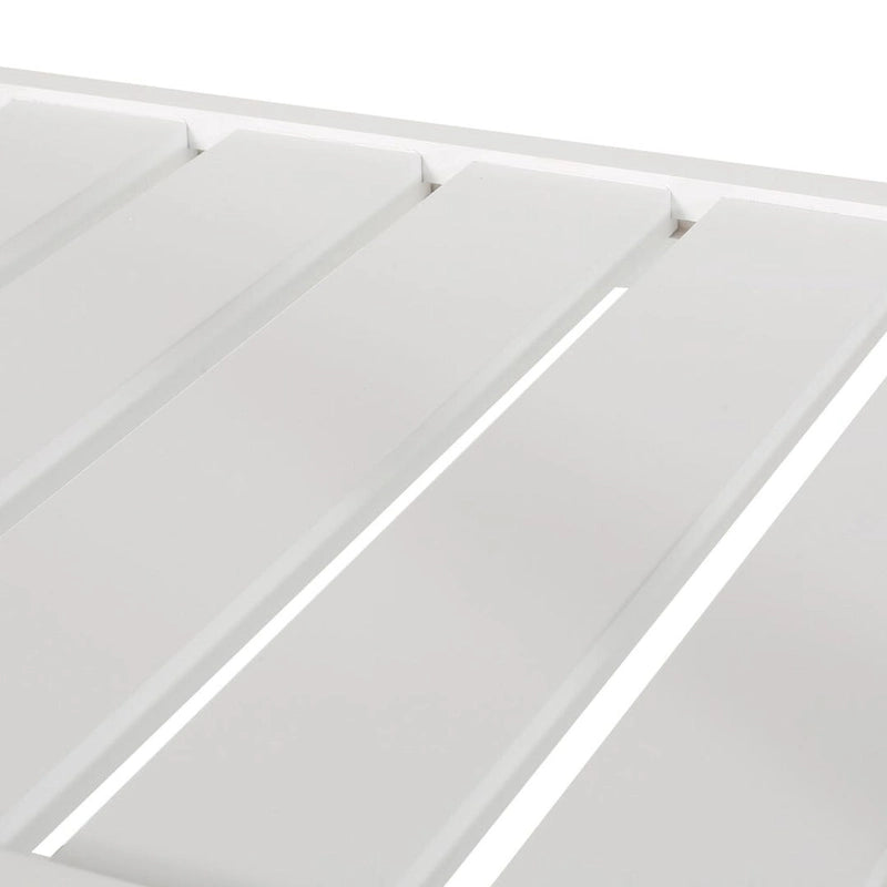 Modern White Wood Kitchen Cart with Wheels Drawers and Shelves by Christopher Knight Home