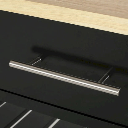 Modern White Wood Kitchen Cart with Wheels Drawers and Shelves by Christopher Knight Home