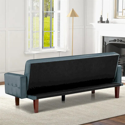 Sofa Bed, Futon Couch Bed, Faux Leather Love Seats Sofa, Loveseat Sleeper Bed For Living Room, Guest