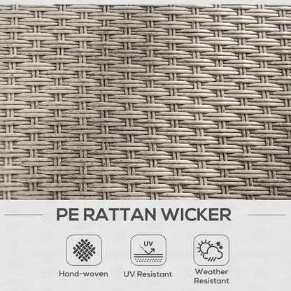 Outsunny 5 Piece Patio Furniture Set, Outdoor Conversation Set with L-Shaped Sofa, Cushions, for Backyard, Lawn and Pool