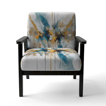 Designart Teal and Gold Elegance Upholstered Minimalism Accent Chair and Modern & Contemporary Arm Chair - Multiple Color