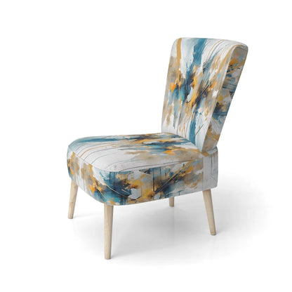 Designart Teal and Gold Elegance Upholstered Minimalism Accent Chair and Modern & Contemporary Arm Chair - Multiple Color