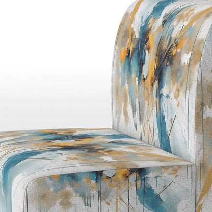 Designart Teal and Gold Elegance Upholstered Minimalism Accent Chair and Modern & Contemporary Arm Chair - Multiple Color