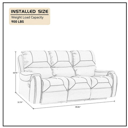 Contemporary Reclining Seating Collection Functional Sectional Sofa Set