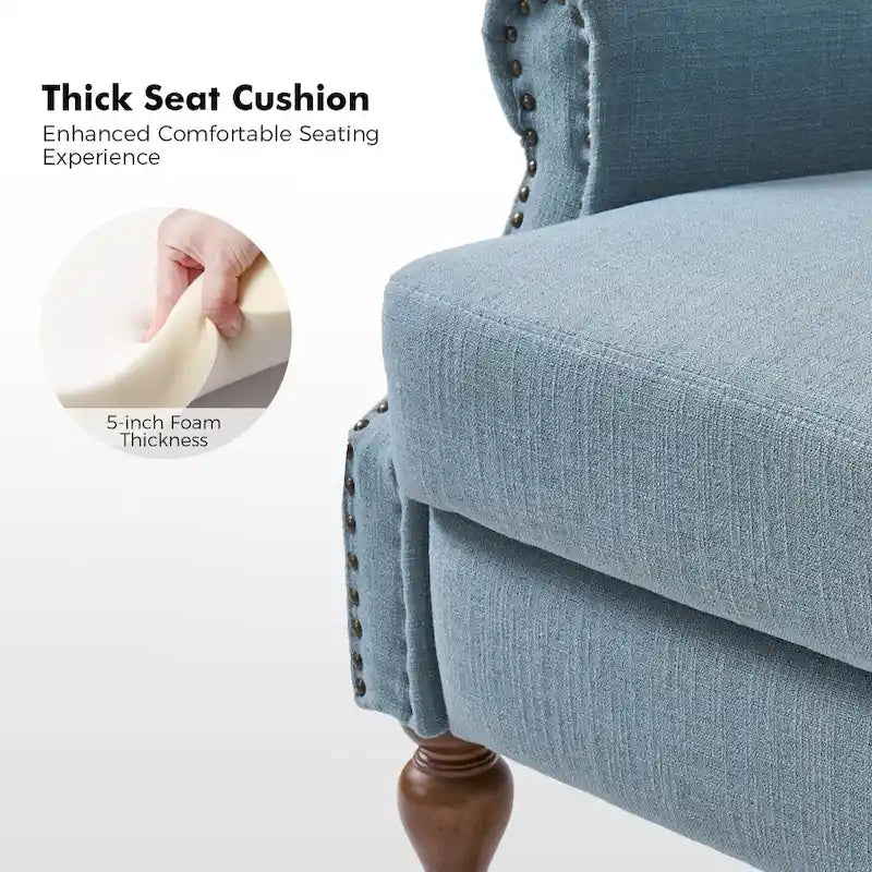 Terri Traditional Roll Arm Manual Recliner with Solid Wood Legs by HULALA HOME