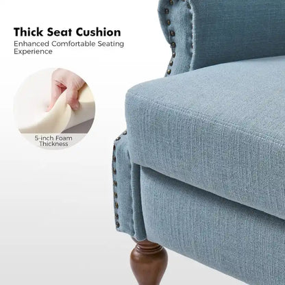 Terri Traditional Roll Arm Manual Recliner with Solid Wood Legs by HULALA HOME