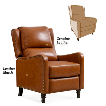 COZYMAN Leather Pushback Recliner Comfortable Living Room Chair