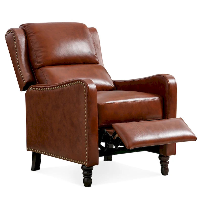 COZYMAN Leather Pushback Recliner Comfortable Living Room Chair
