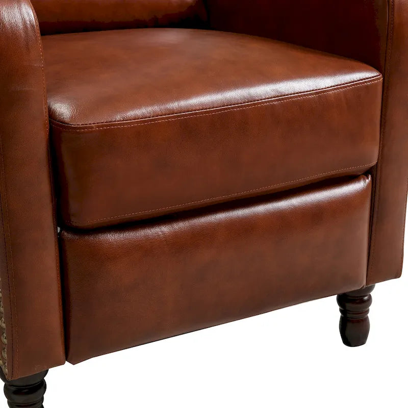 COZYMAN Leather Pushback Recliner Comfortable Living Room Chair