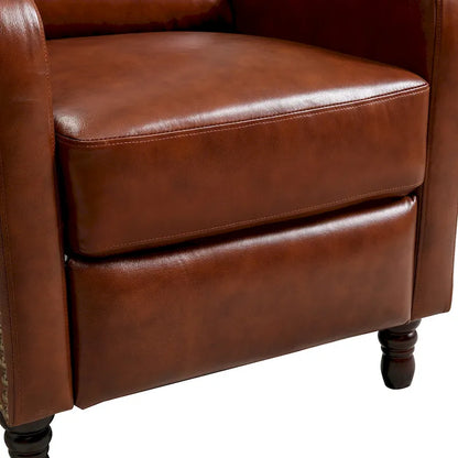 COZYMAN Leather Pushback Recliner Comfortable Living Room Chair