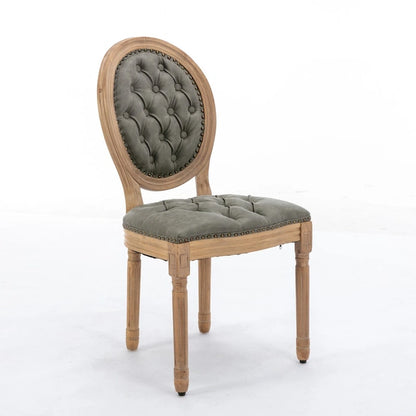 Wood Frame Dining Chair with Nailhead Trim,Set of 2