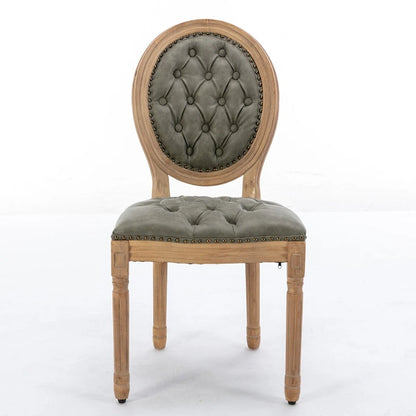 Wood Frame Dining Chair with Nailhead Trim,Set of 2