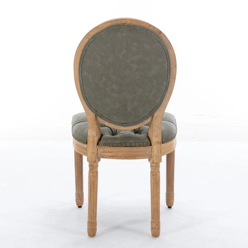 Wood Frame Dining Chair with Nailhead Trim,Set of 2