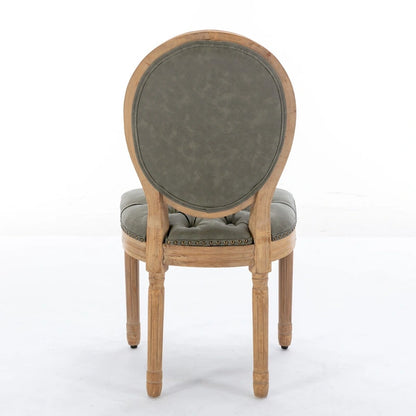 Wood Frame Dining Chair with Nailhead Trim,Set of 2