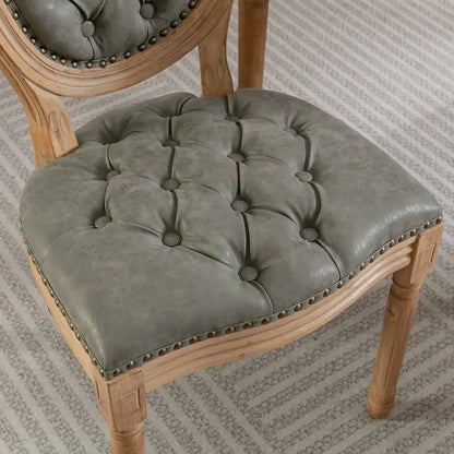 Wood Frame Dining Chair with Nailhead Trim,Set of 2