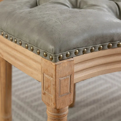 Wood Frame Dining Chair with Nailhead Trim,Set of 2