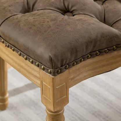 Wood Frame Dining Chair with Nailhead Trim,Set of 2