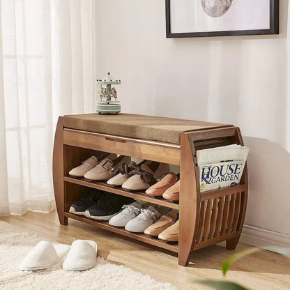 Multi-Tier Simple Shoe Rack, Shoe Changing Bench, Shoe Cabinet Combination, Multifunctional Storage Bench