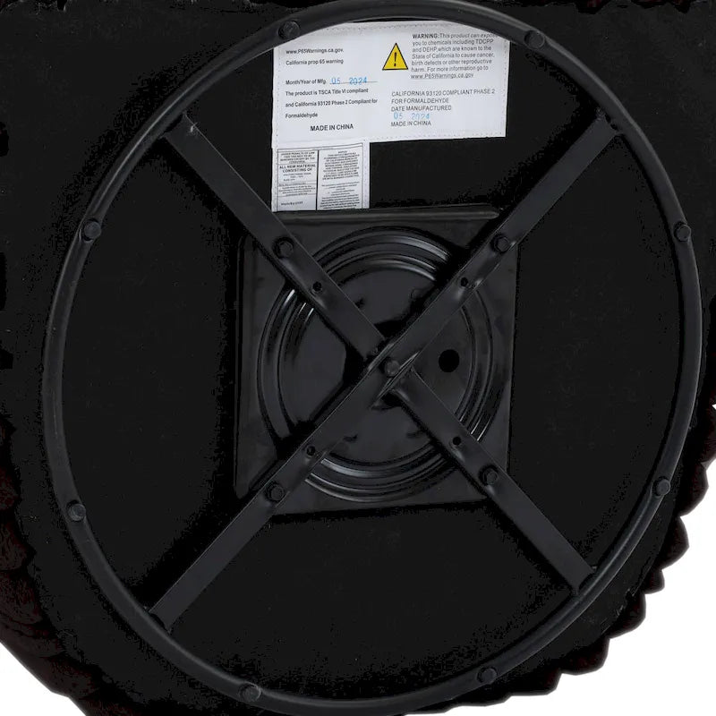 30.7W Faux Fur Upholstered Accent Chair Swivel Barrel Chair