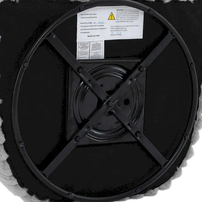 30.7W Faux Fur Upholstered Accent Chair Swivel Barrel Chair