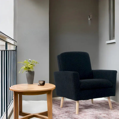 Mid-century Modern Chair Durable Wood frame Accent Chairs for Living Room Reading Chair with armrest