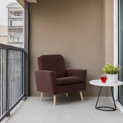 Mid-century Modern Chair Durable Wood frame Accent Chairs for Living Room Reading Chair with armrest