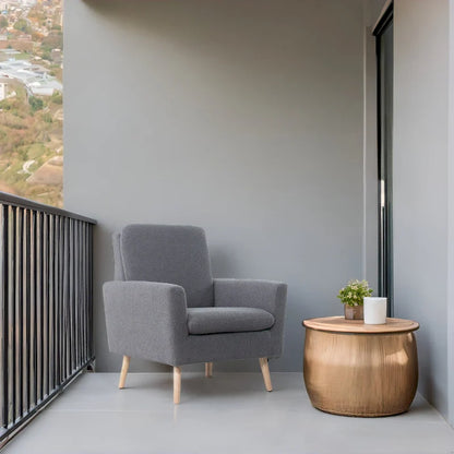 Mid-century Modern Chair Durable Wood frame Accent Chairs for Living Room Reading Chair with armrest