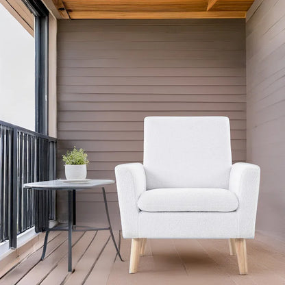 Mid-century Modern Chair Durable Wood frame Accent Chairs for Living Room Reading Chair with armrest