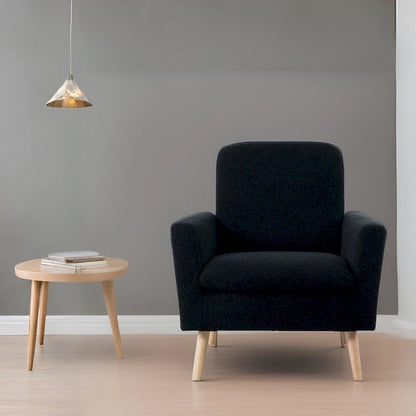 Mid-century Modern Chair Durable Wood frame Accent Chairs for Living Room Reading Chair with armrest