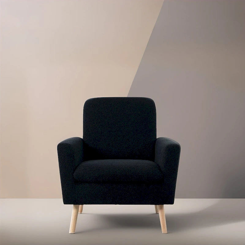 Mid-century Modern Chair Durable Wood frame Accent Chairs for Living Room Reading Chair with armrest