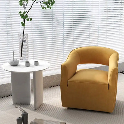 SEYNAR Modern Glam Velvet 360 Degree Swivel Open-Back Accent Armchair