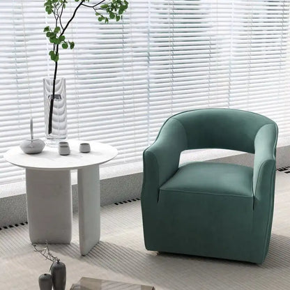 SEYNAR Modern Glam Velvet 360 Degree Swivel Open-Back Accent Armchair