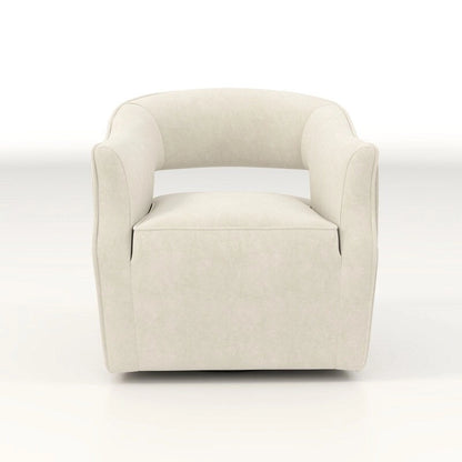 SEYNAR Modern Glam Velvet 360 Degree Swivel Open-Back Accent Armchair
