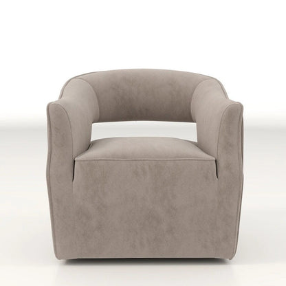 SEYNAR Modern Glam Velvet 360 Degree Swivel Open-Back Accent Armchair