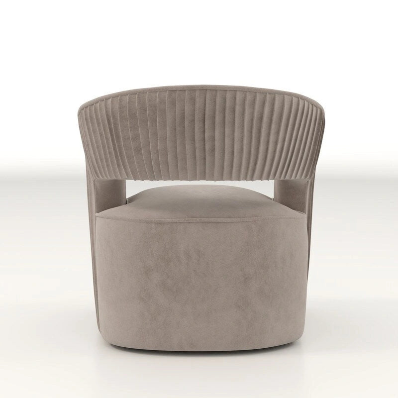 SEYNAR Modern Glam Velvet 360 Degree Swivel Open-Back Accent Armchair