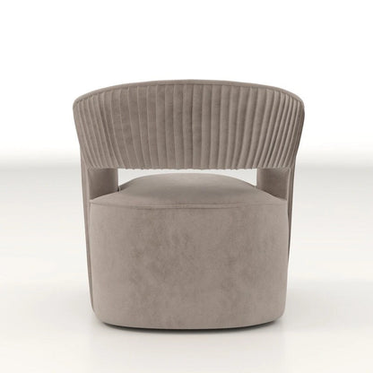 SEYNAR Modern Glam Velvet 360 Degree Swivel Open-Back Accent Armchair