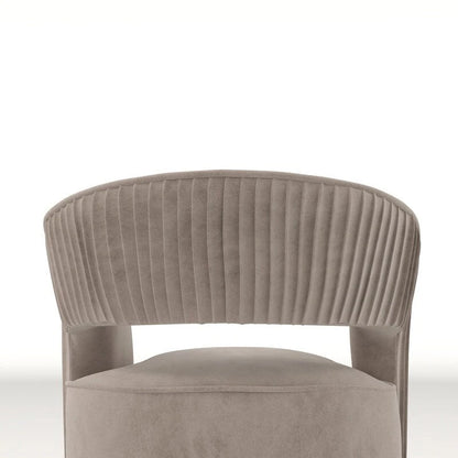 SEYNAR Modern Glam Velvet 360 Degree Swivel Open-Back Accent Armchair