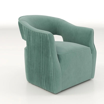 SEYNAR Modern Glam Velvet 360 Degree Swivel Open-Back Accent Armchair