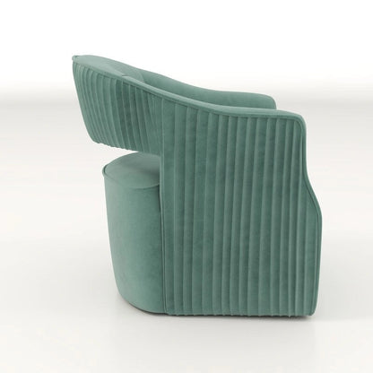 SEYNAR Modern Glam Velvet 360 Degree Swivel Open-Back Accent Armchair