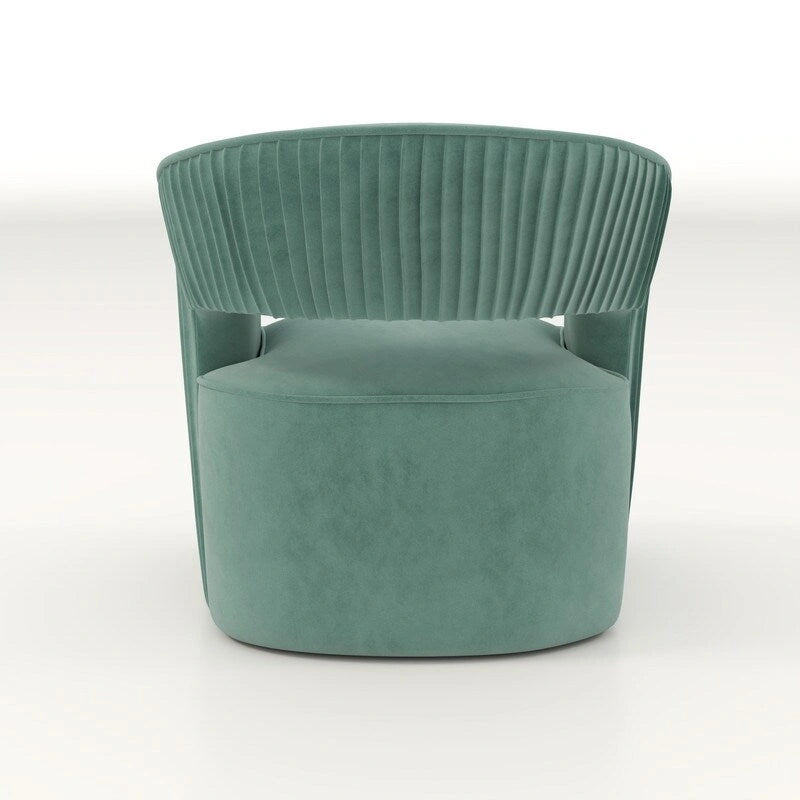 SEYNAR Modern Glam Velvet 360 Degree Swivel Open-Back Accent Armchair