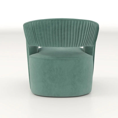 SEYNAR Modern Glam Velvet 360 Degree Swivel Open-Back Accent Armchair