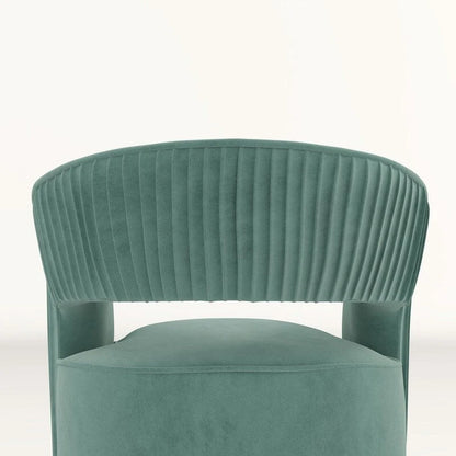 SEYNAR Modern Glam Velvet 360 Degree Swivel Open-Back Accent Armchair