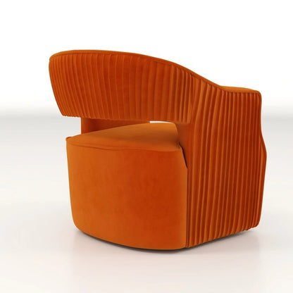 SEYNAR Modern Glam Velvet 360 Degree Swivel Open-Back Accent Armchair