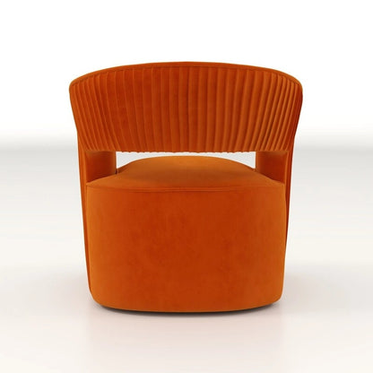 SEYNAR Modern Glam Velvet 360 Degree Swivel Open-Back Accent Armchair