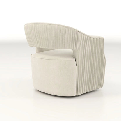 SEYNAR Modern Glam Velvet 360 Degree Swivel Open-Back Accent Armchair